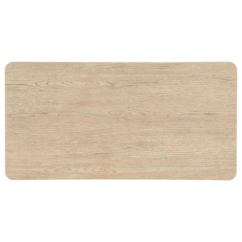 Marcelo Wood Coffee Table with 2 Drawers and Shelf Light Elm - 736058