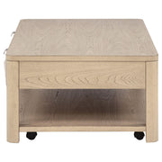 Marcelo Wood Coffee Table with 2 Drawers and Shelf Light Elm - 736058