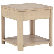 Marcelo Wood End Table with Drawer and Shelf Light Elm - 736057