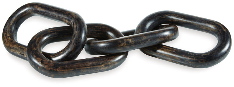 Mardelby Distressed Black Sculpture - A2000632