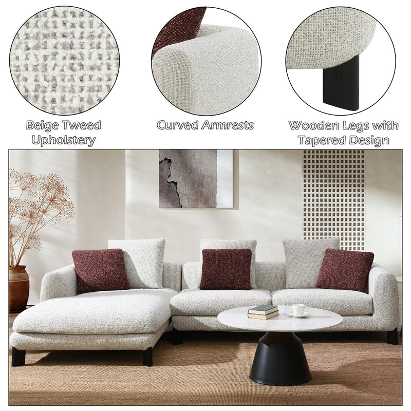 Mardi Sectional Sofa w/6 Pillows - LV04280