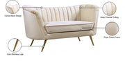Margo 65" Velvet Upholstered Loveseat in Cream - 622Cream-L