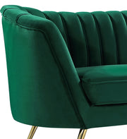 Margo 65" Velvet Upholstered Loveseat in Green - 622Green-L