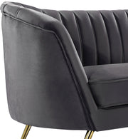 Margo 65" Velvet Upholstered Loveseat in Grey - 622Grey-L