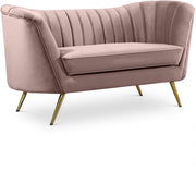 Margo 65" Velvet Upholstered Loveseat in Pink - 622Pink-L