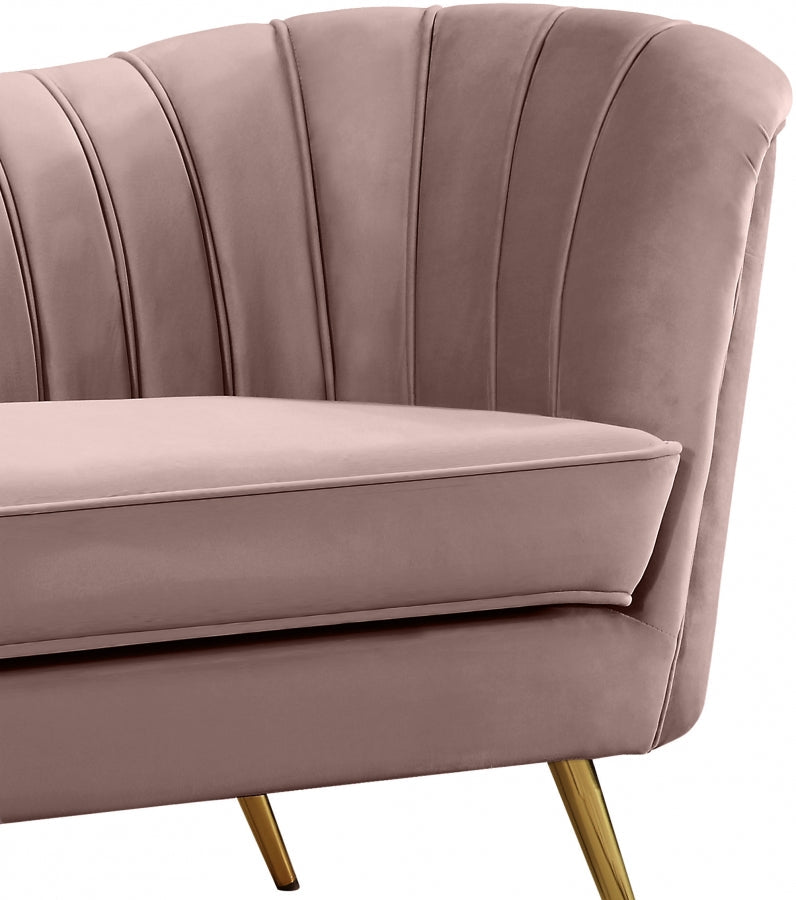 Margo 65" Velvet Upholstered Loveseat in Pink - 622Pink-L