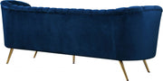 Margo 88" Velvet Upholstered Sofa in Blue - 622Navy-S