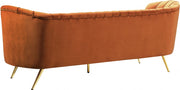 Margo 88" Velvet Upholstered Sofa in Cognac - 622Cognac-S