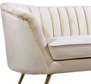 Margo 88" Velvet Upholstered Sofa in Cream - 622Cream-S