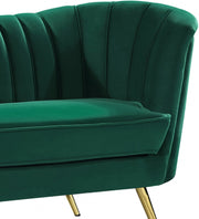 Margo 88" Velvet Upholstered Sofa in Green - 622Green-S