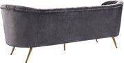 Margo 88" Velvet Upholstered Sofa in Grey - 622Grey-S