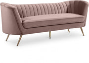 Margo 88" Velvet Upholstered Sofa in Pink - 622Pink-S