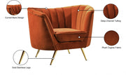 Margo Velvet Upholstered Chair in Cognac - 622Cognac-C