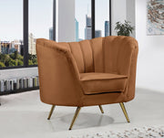 Margo Velvet Upholstered Chair in Saddle - 622Saddle-C