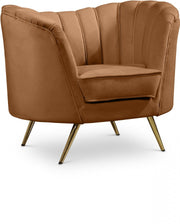 Margo Velvet Upholstered Chair in Saddle - 622Saddle-C