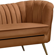 Margo Velvet Upholstered Chair in Saddle - 622Saddle-C