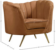 Margo Velvet Upholstered Chair in Saddle - 622Saddle-C
