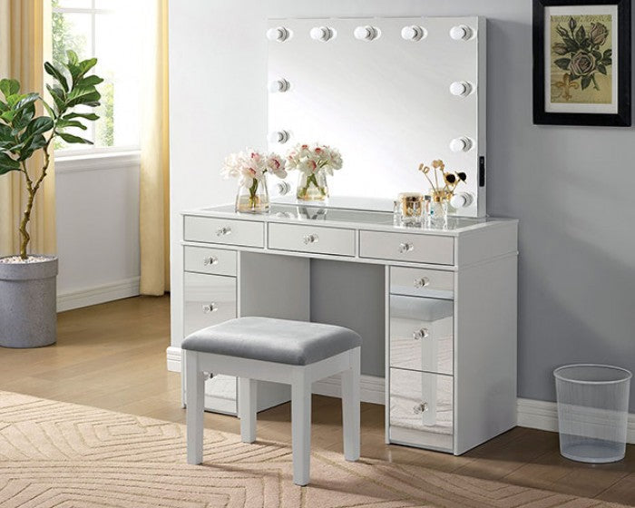 Margret White/Gray Vanity Set - CM-DK928-PK