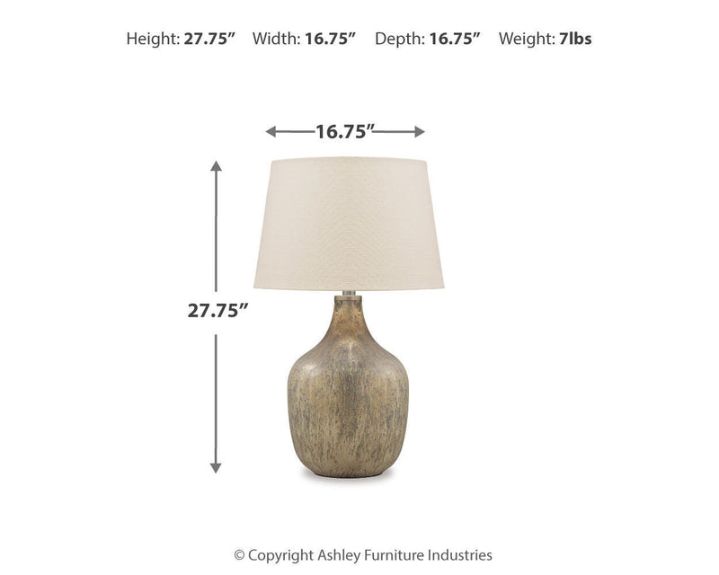 Mari Gray/Gold Finish Table Lamp (Set of 2) - L430664X2