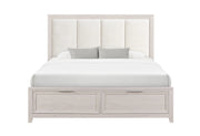 Mariah Beige King Bed - MARIAH-BEIGE-KB