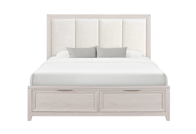 Mariah Beige Queen Bed - MARIAH-BEIGE-QB