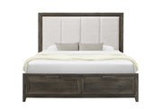 Mariah Dark Brown Queen Bed - MARIAH-DRK BRWN-QB