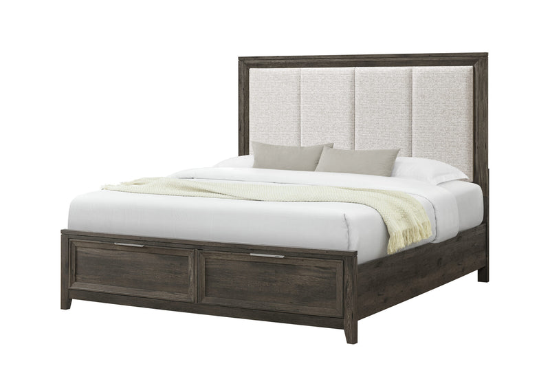 Mariah Dark Brown Queen Bed - MARIAH-DRK BRWN-QB