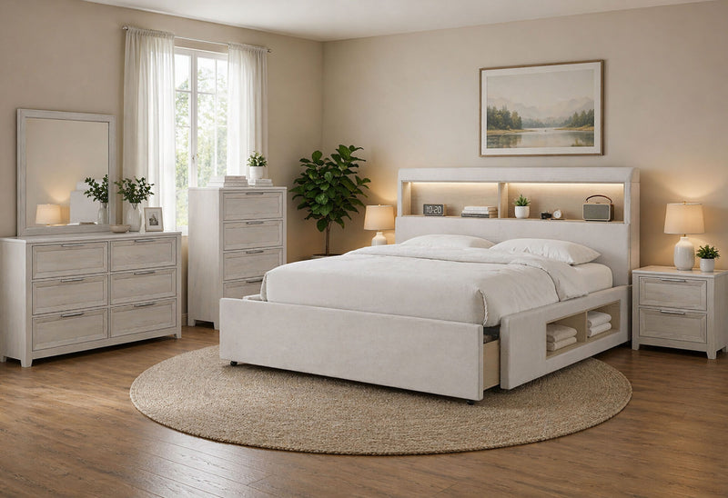 Sadie/Mariah Beige King Bed Group - SADIE/MARIAH-KBG