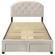 Marianna 4-drawer Upholstered Full Storage Bed Cream - 316011F
