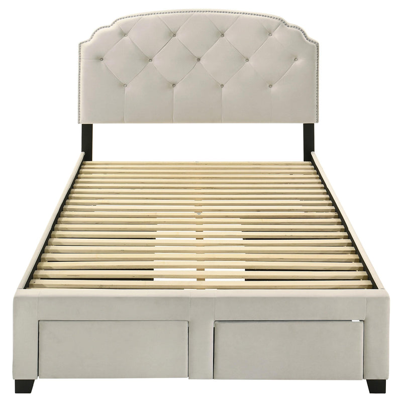 Marianna 4-drawer Upholstered Full Storage Bed Cream - 316011F