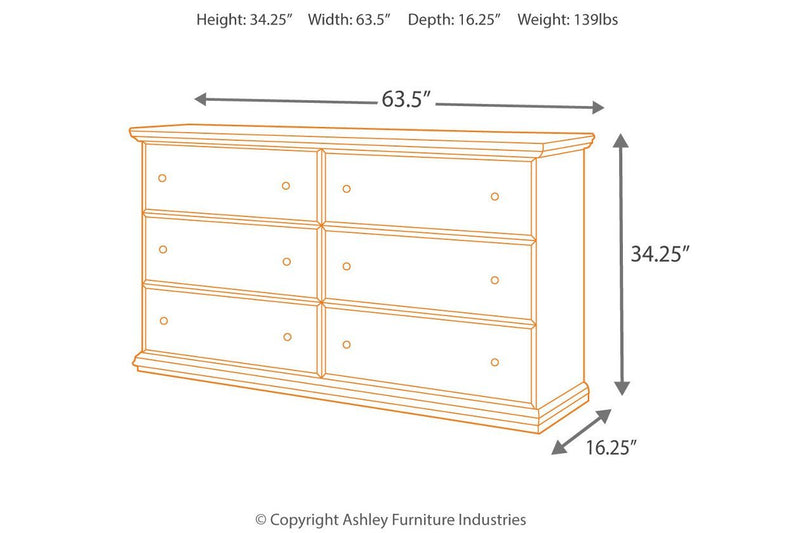 Maribel Black Dresser - Gate FurnitureDresser