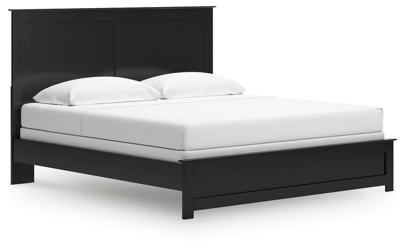 Maribel Black King Panel Bed - B138B57