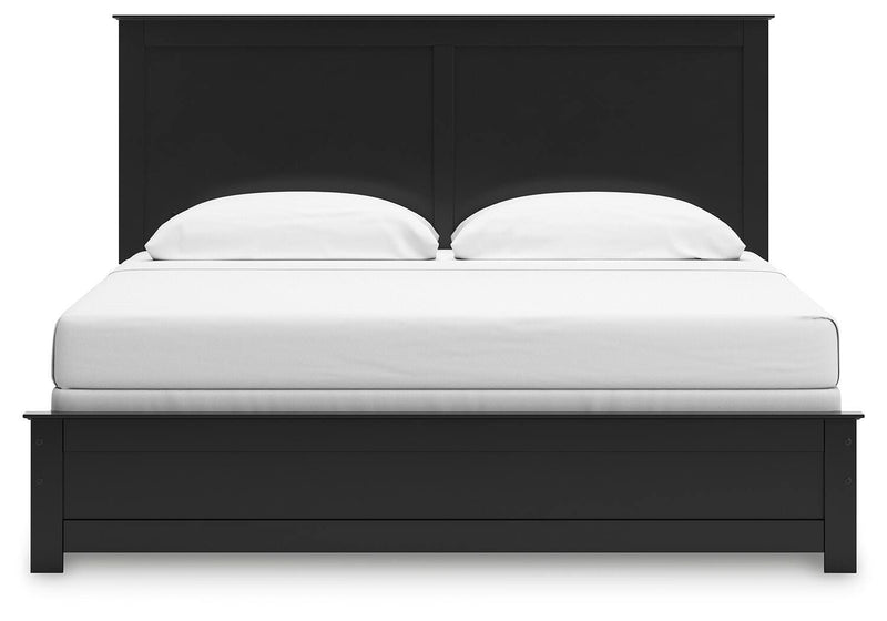 Maribel Black King Panel Bed - B138B57