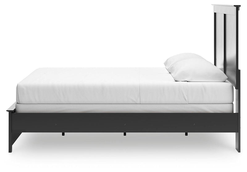 Maribel Black King Panel Bed - B138B57