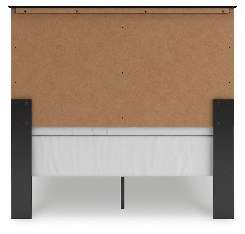 Maribel Full Panel Bed and Dresser in Black - PKG021537