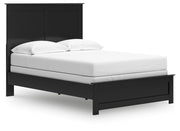 Maribel Full Panel Bed, Dresser and Mirror in Black - PKG021531