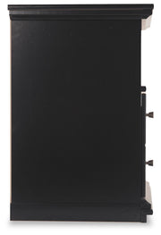 Maribel Full Panel Bed, Dresser, Mirror and 2 Nightstands in Black - PKG021532