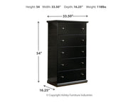Maribel Full Panel Bed, Dresser, Mirror and Chest - B138B82