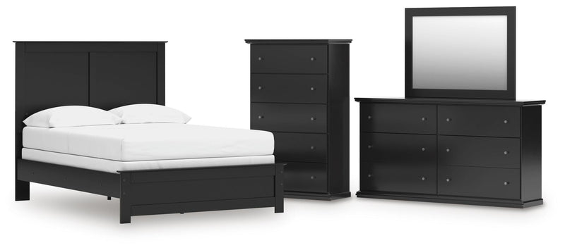 Maribel Full Panel Bed, Dresser, Mirror and Chest - B138B82