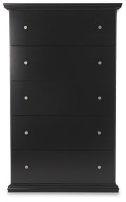 Maribel Full Panel Bed, Dresser, Mirror and Chest - B138B82