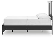 Maribel Full Panel Bed, Dresser, Mirror and Chest in Black - PKG021535