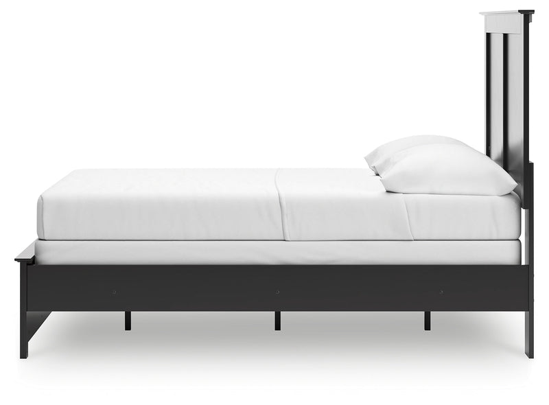 Maribel Full Panel Bed with Dresser and Nightstand in Black from Ashley - Luna Furniture