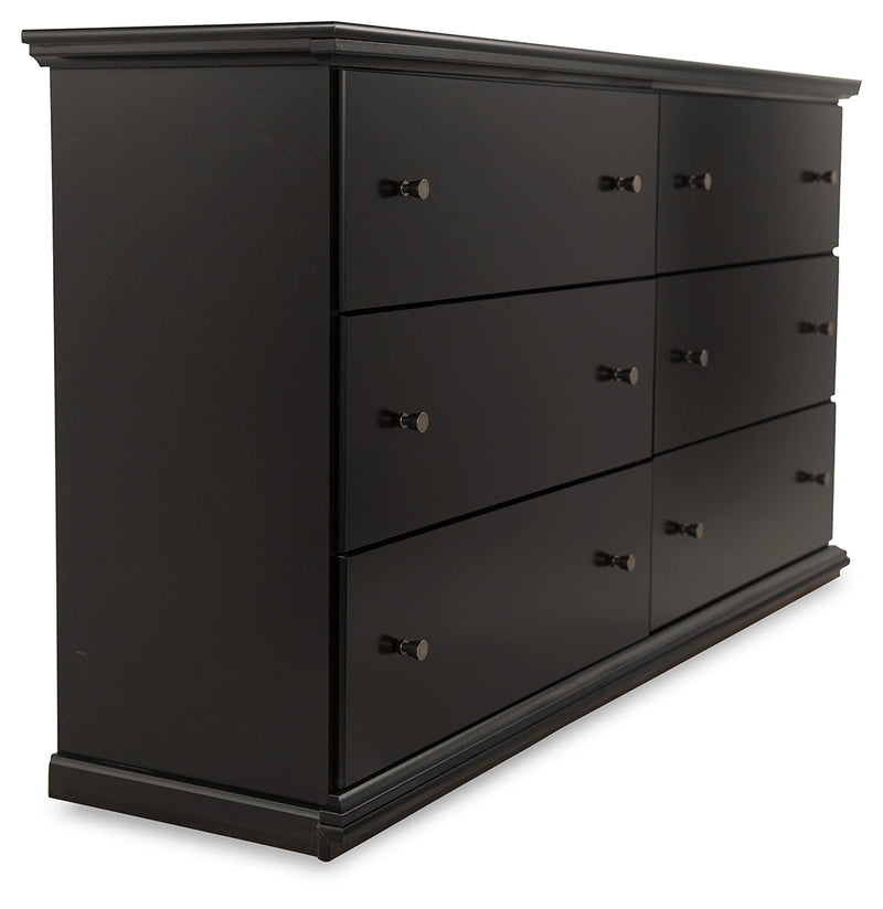 Maribel Full Panel Bed with Dresser and Nightstand in Black from Ashley - Luna Furniture