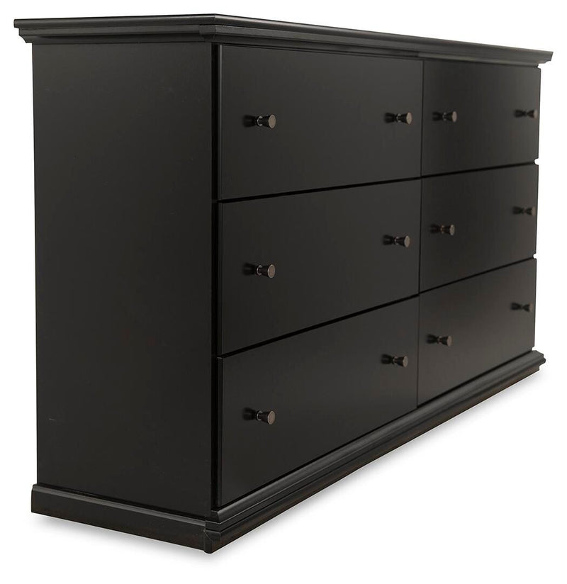 Maribel King Panel Bed and Dresser in Black - PKG021553