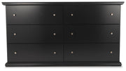 Maribel King Panel Bed and Dresser in Black - PKG021553