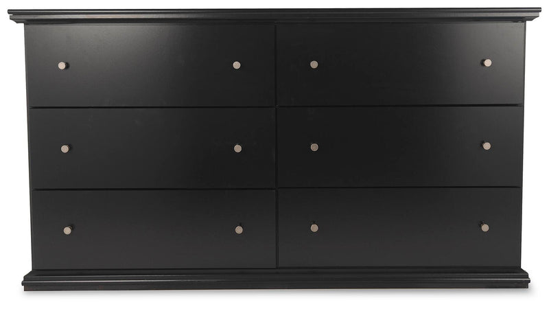 Maribel King Panel Bed and Dresser in Black - PKG021553