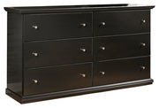 Maribel King Panel Bed and Dresser in Black - PKG021553