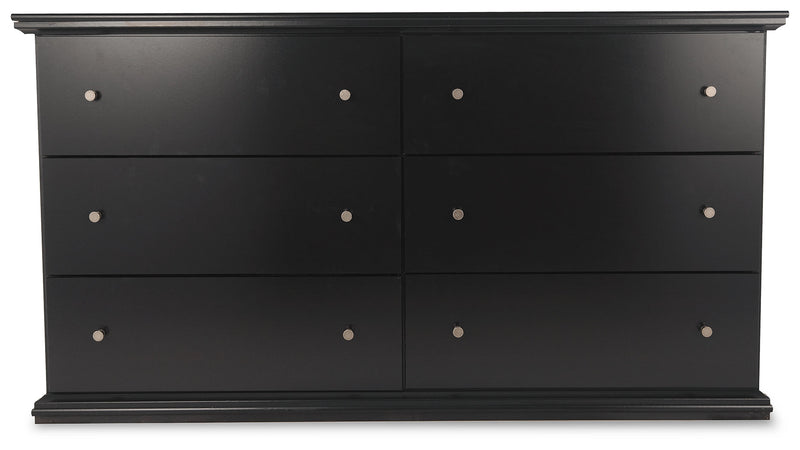 Maribel King Panel Bed with Dresser and Nightstand in Black from Ashley - Luna Furniture