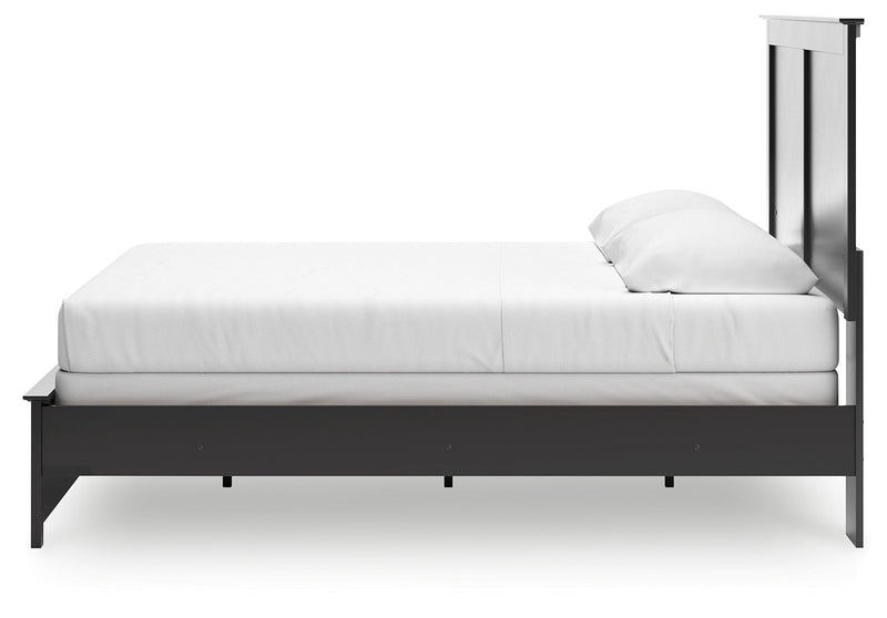 Maribel King Panel Bed with Dresser and Nightstand in Black from Ashley - Luna Furniture