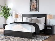 Maribel King Panel Bed with Dresser and Nightstand in Black from Ashley - Luna Furniture